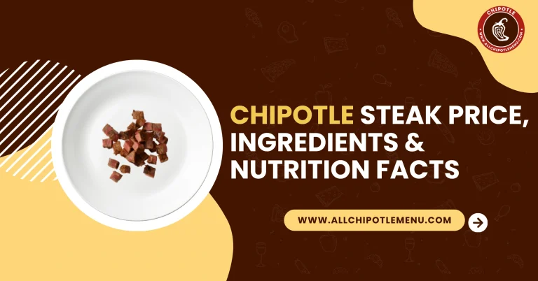 Chipotle Steak Price, Ingredients & Nutrition Facts